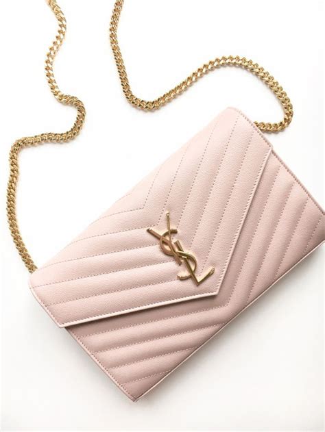 ysl wallet on chain pink gold|ysl wallet on chain review.